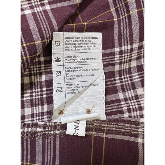 Mens Carhartt Long Sleeve Button Down Shirt Brown Plaid Size XL - Picture 8 of 9